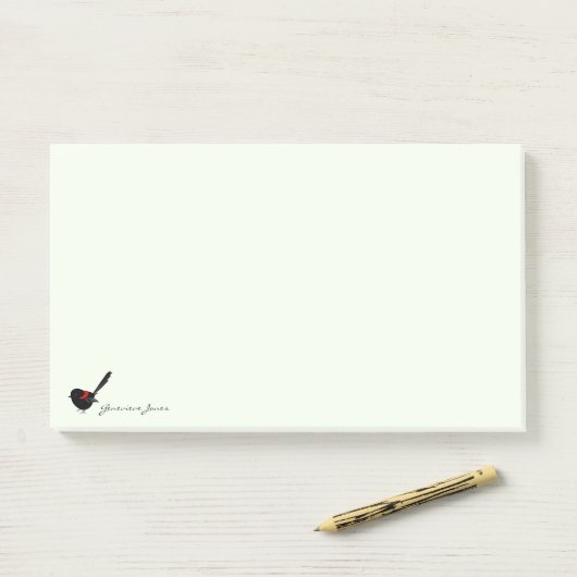 Fairy Wren Post-it® Notes (Op bureau)
