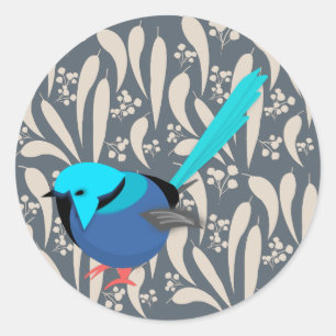 Fairy Wren Ronde Sticker