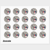 Fairy Wren Ronde Sticker (Vel)
