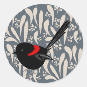 Fairy Wren Ronde Sticker