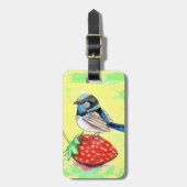 Fairy Wren schilderij Bagagelabel (Voorkant verticaal)