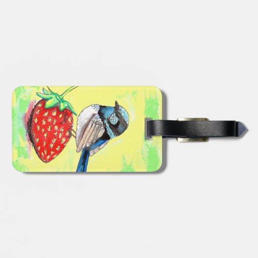 Fairy Wren schilderij Bagagelabel (Achterkant horizontaal)