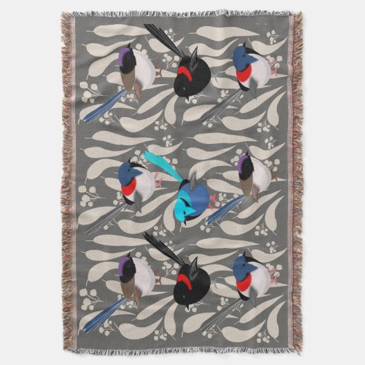 Fairy Wrens Deken (Voorkant Verticaal)