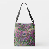 Fairy Wrens Messenger canvas tas (Achterkant)