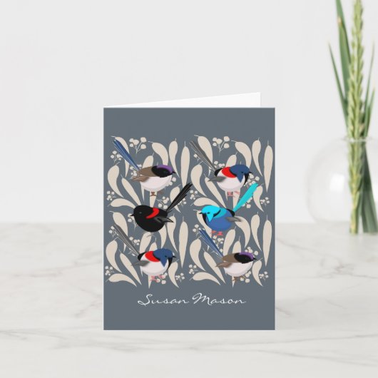 Fairy Wrens Notitiekaartje (Voorkant)