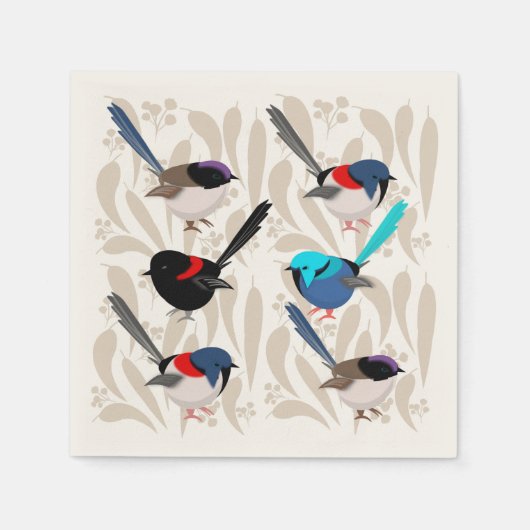 Fairy Wrens Servetten (Voorkant)