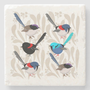 Fairy Wrens Stenen Onderzetter