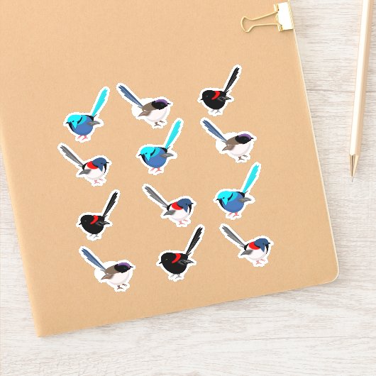 Fairy Wrens Sticker (Notitieboek)