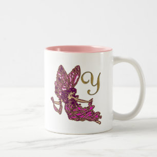 Fairy Y Monogram Tweekleurige Koffiemok