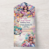 Fairy Zeemeermin Party uitnodiging (Binnen)