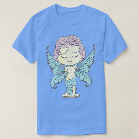 Fairycore Aesthetic Chibi Fairy Venus de Milo Stat T-shirt (Design voorkant)