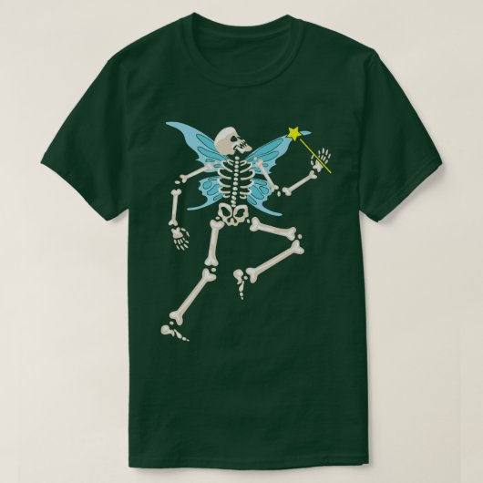 Fairycore Aesthetic Skeleton Fairy Grunge Goth  T-shirt (Design voorkant)