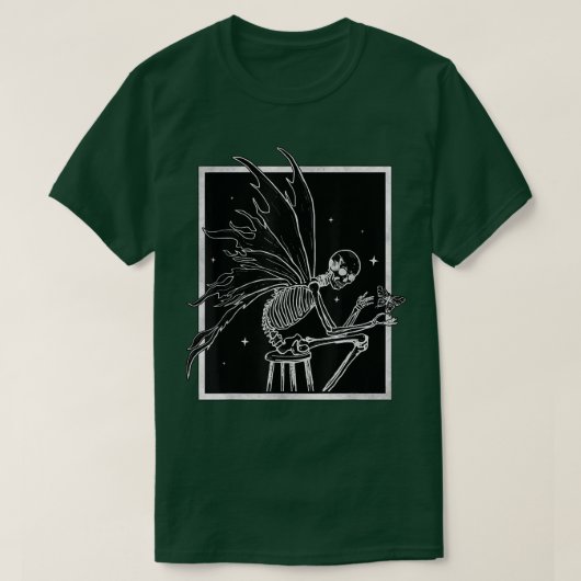 Fairycore Aesthetisch Skeleton Fairy Core Grunge h T-shirt (Design voorkant)