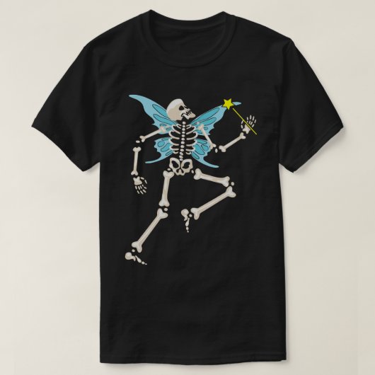 Fairycore Aesthetisch Skeleton Fairy Grunge Gothic T-shirt (Design voorkant)