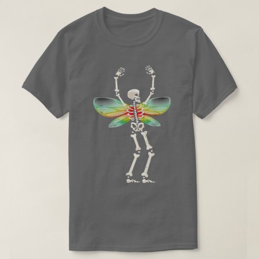 Fairycore Aesthetisch Skeleton Fairycore Grunge Go T-shirt (Design voorkant)