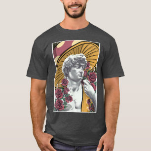 Fairycore Aesthetische David van Michelangelo Roze T-shirt