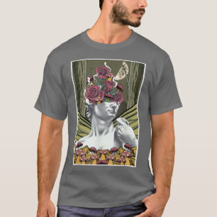 Fairycore Aesthetische David van Michelangelo Roze T-shirt