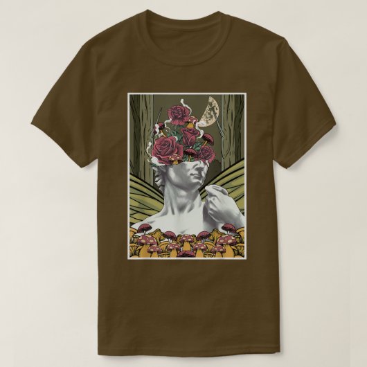 Fairycore Aesthetische David van Michelangelo Roze T-shirt (Design voorkant)