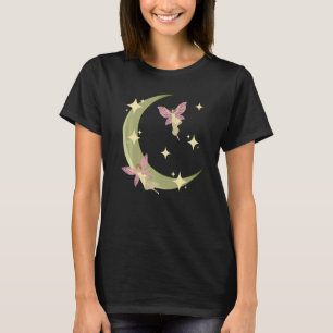 Fairycore Aesthetische Fairy Core Grunge Crescent T-shirt