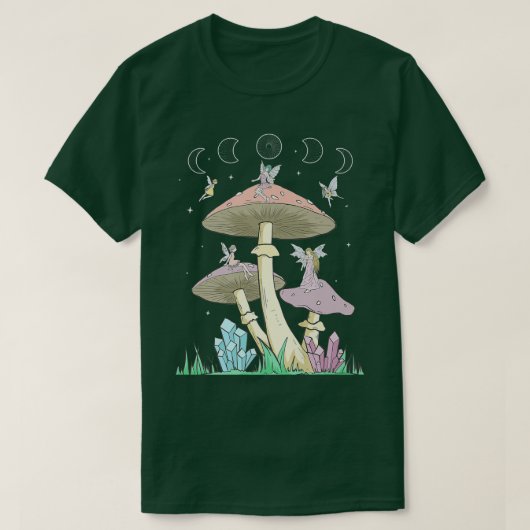 Fairycore Aesthetische Fairy Core Grunge Mushroom  T-shirt (Design voorkant)