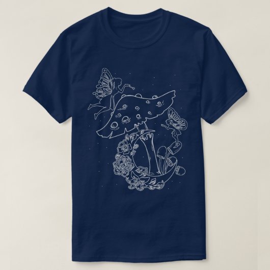Fairycore Aesthetische Fairy Core Grunge Mushroom  T-shirt (Design voorkant)