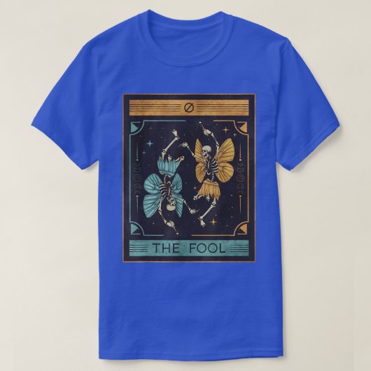 Fairycore Aesthetische Fairy Skeleton Tarot Kaart T-shirt (Design voorkant)