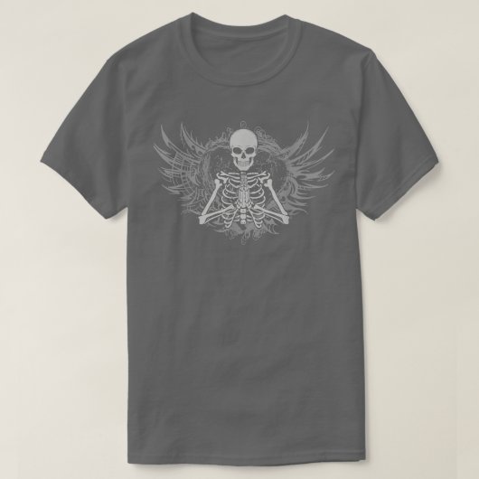 Fairycore Aesthetische Gothic Faiy Wings Skeleton  T-shirt (Design voorkant)