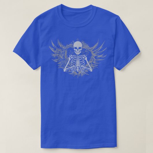 Fairycore Aesthetische Gothic Faiy Wings Skeleton T-shirt (Design voorkant)