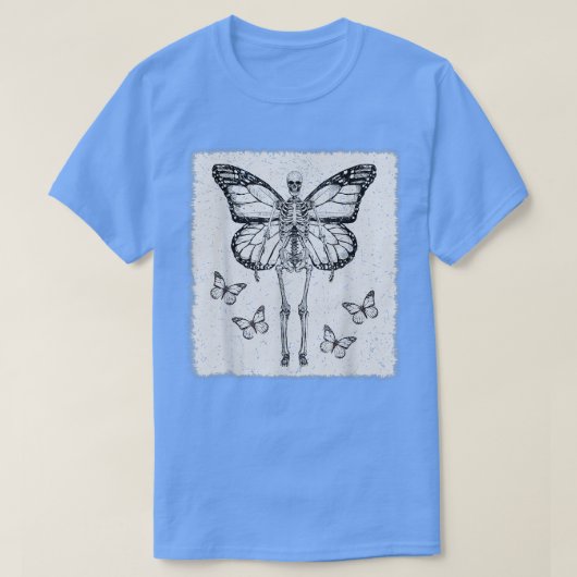 Fairycore Aesthetische Gothic Funny Gothic Skeleto T-shirt (Design voorkant)
