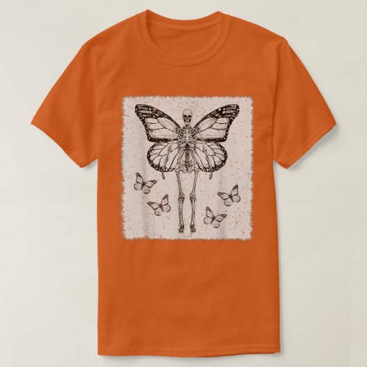 Fairycore Aesthetische Gothic Funny Gothic Skeleto T-shirt (Design voorkant)