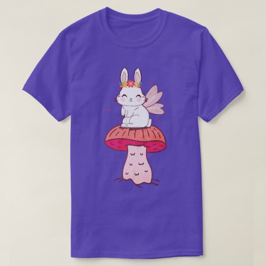 Fairycore Aesthetische kattenkerlade Bunny Mushro T-shirt (Design voorkant)