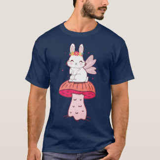 Fairycore Aesthetische kattenkerlade Bunny Mushro T-shirt