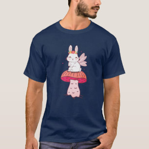 Fairycore Aesthetische kattenkerlade Bunny Mushro T-shirt