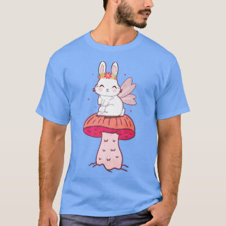 Fairycore Aesthetische kattenkerlade Bunny Mushro T-shirt