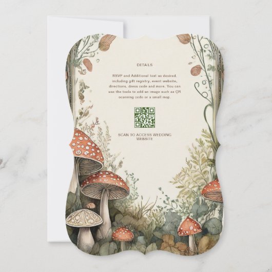 FAIRYCORE BRUILOFT  Natuur Loving Fairytale Kaart (Achterkant)