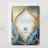 FAIRYCORE BRUILOFT UITNODIGING SPROOKJE BLAUWGROEN (Achterkant)