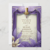 FAIRYCORE BRUILOFT UITNODIGING SPROOKJE PAARSE GOU (Voorkant)