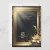 FAIRYCORE BRUILOFT UITNODIGINGEN SPROOKJE ZWART GO (Achterkant)