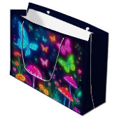 Fairycore-Butterflies Bloemen en Paddestoelen Groot Cadeauzakje (Voorkant Gekanteld)