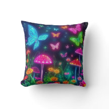 Fairycore-Butterflies Bloemen en Paddestoelen