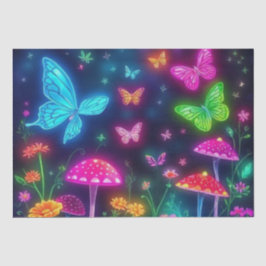 Fairycore-Butterflies Bloemen en Paddestoelen Tissuepapier