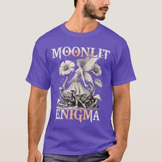 Fairycore Dark Fairy Moonlit Enigma gift T-shirt (Voorkant)