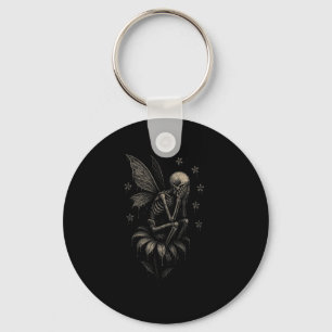 Fairycore Emo Gothic T-shirt Sad Crying Skeleton F Sleutelhanger