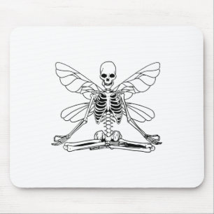 Fairycore Esthetische Grunge Fee Skelet Yoga Med Muismat