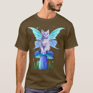 Fairycore esthetische katoenkerlair kat op een mus t-shirt