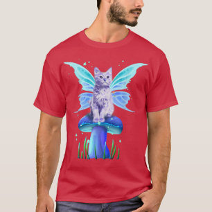 Fairycore esthetische katoenkerlair kat op een mus t-shirt
