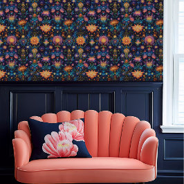 Fairycore Etherische Funky Gloeiende Bloemen Behang