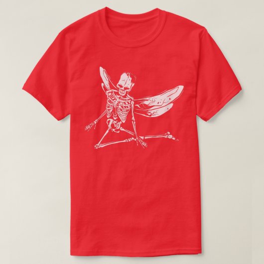 Fairycore Faecore Fairy Grunge Skeleton Dragonfly T-shirt (Design voorkant)