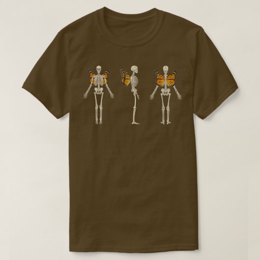 Fairycore Faecore Fairy Grunge Skeleton Monarch Bu T-shirt (Design voorkant)