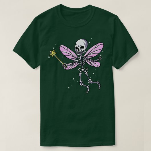 Fairycore Gothic Skeleton Fairy T-shirt (Design voorkant)